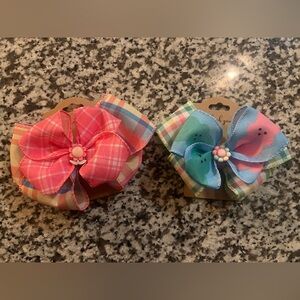 Colorful Plaid Hair Bows for Kids